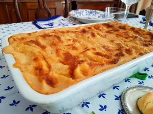 Лазанья с морепродуктами, 494 Ккал